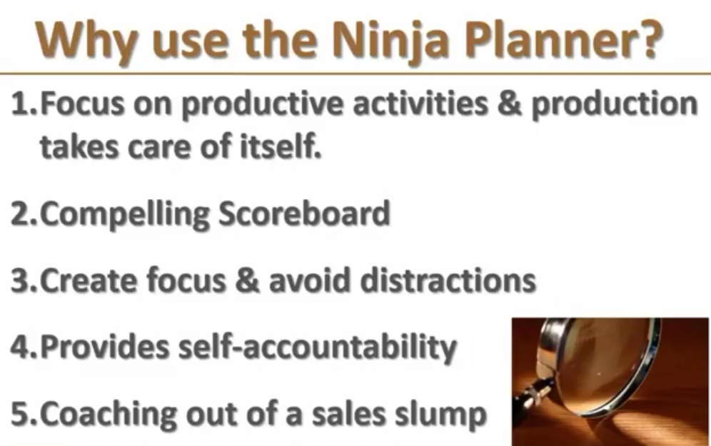 Why use the Ninja Planner?