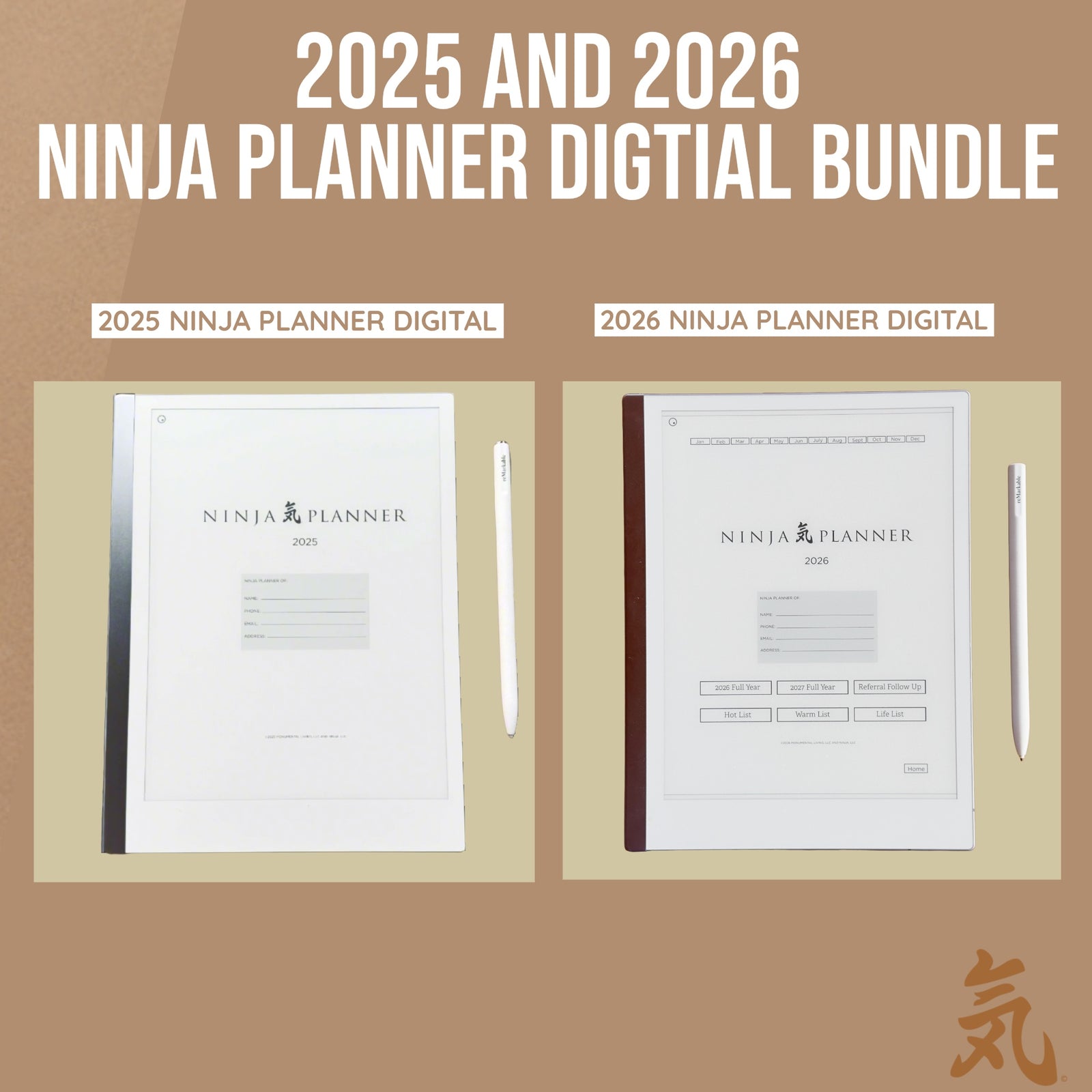 Ninja Planner Digital 2025 + Ninja Planner Digital 2026 Bundle – Finish Strong & Start Stronger
