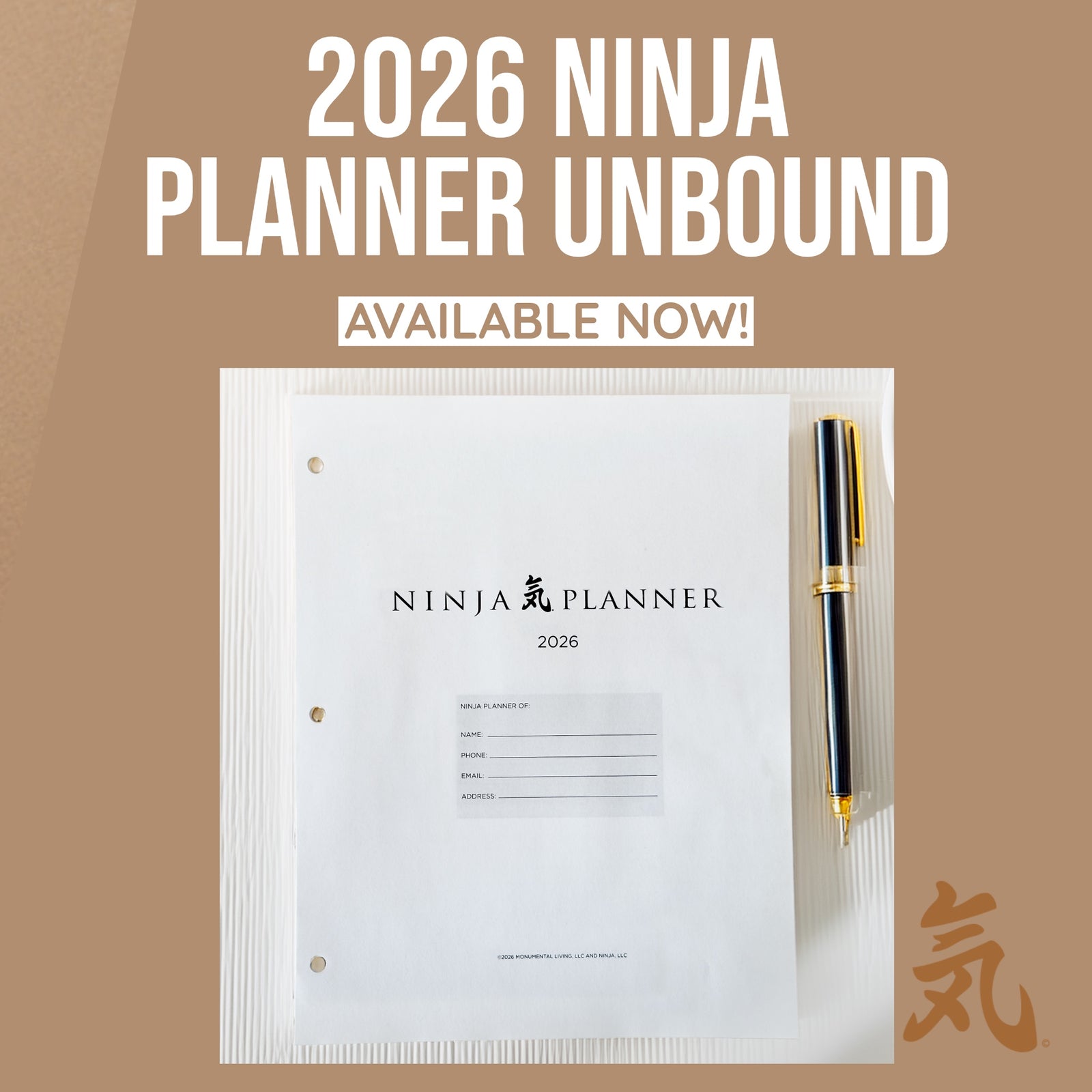 2026 Ninja Planner Unbound