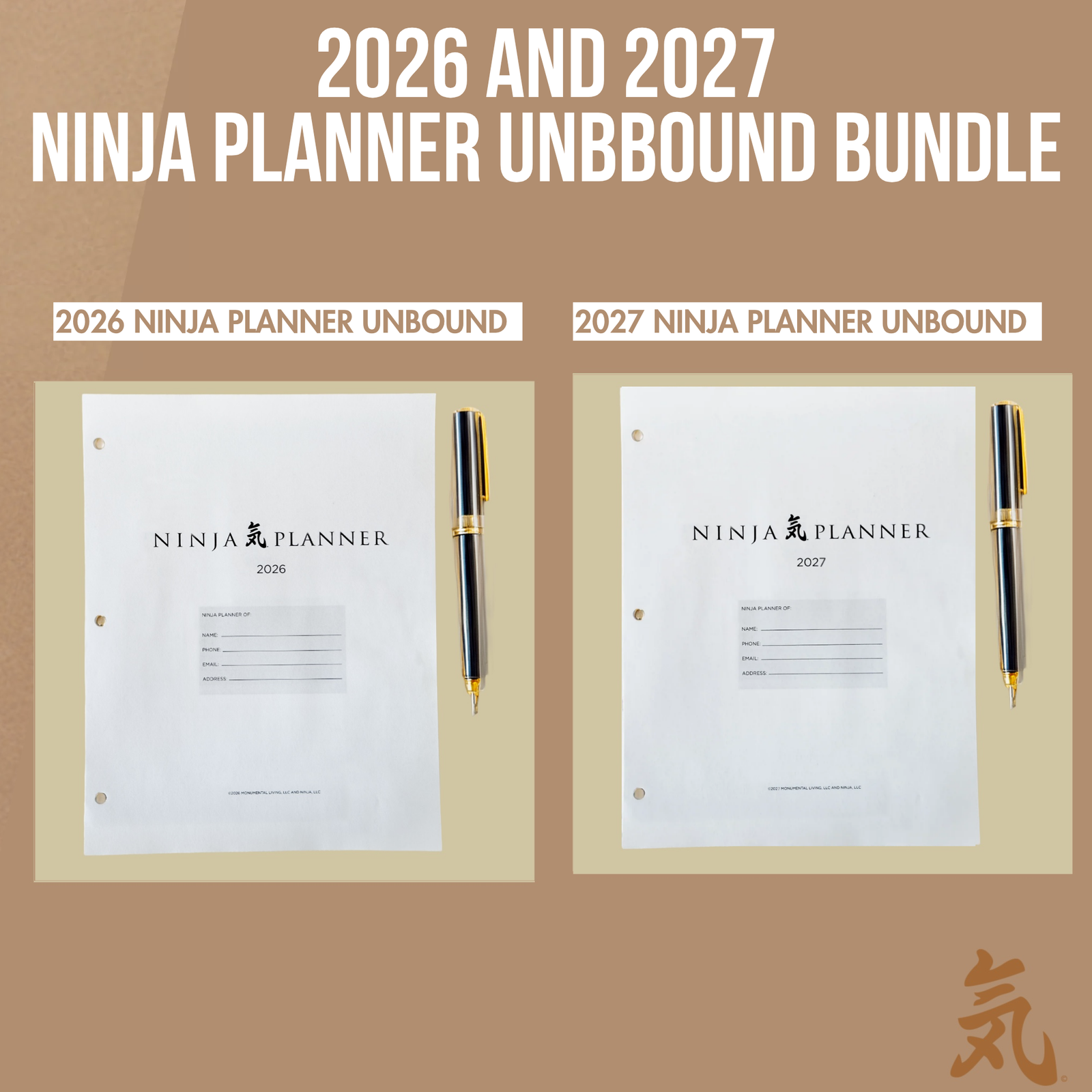 Ninja Planner Unbound 2026 + Ninja Planner Unbound 2027 Bundle – Finish Strong & Start Stronger